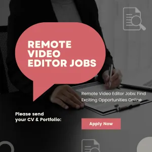 Remote Video Editor Jobs